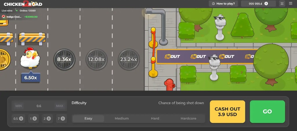 Interface et progression de Chicken Road 2